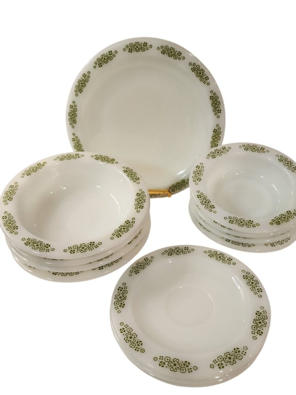 Vintage Anchor Hocking Placesetters Springwood Collection Crazy Daisy